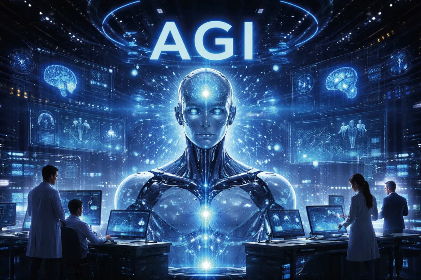 그림 2. 미래 AGI(범용인공지능)의 출현 (챗GPT 활용) 그림 2. 미래 AGI(범용인공지능)의 출현 (챗GPT 활용)
